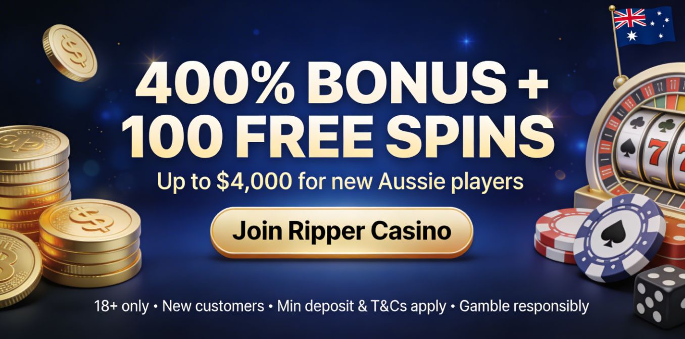 Ripper Pokies Australia: welcome bonus offer